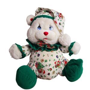 Vintage Christmas Plush Bear Well Made Toy Manufacturing Corp 90s Stuffed